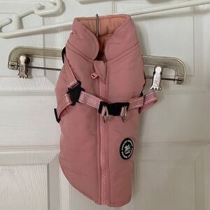 Small Pup Pink Jacket with Harness